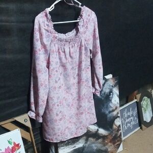 George Pink Floral Ruffle Dress